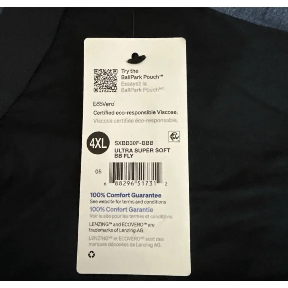 SAXX Boxer Briefs Men 4XL Black Ultra Super Soft BallPark Pouch NWT